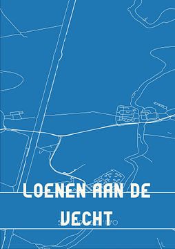 Blauwdruk | Landkaart | Loenen aan de Vecht (Utrecht) van Rezona