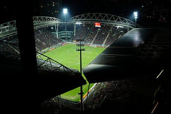 Stadion Galgenwaard in Utrecht während des KNVB-Pokal-Halbfinales