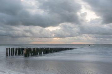 Dutch coast on a cloudy day by Desirée Couwenberg