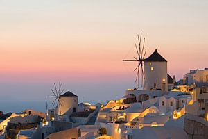 Le coucher du Soleil dans Oia, Santorini