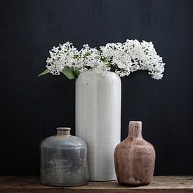 Still life with white lilacs