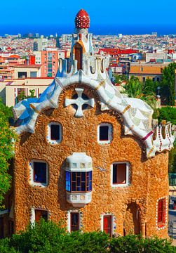 Park Guell - Barcelona, Spanje. van Yevgen Belich