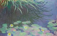 Seerosen mit hohen Grasreflexen, Claude Monet von Meisterhafte Meister Miniaturansicht