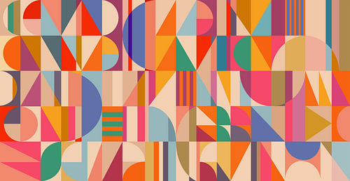 Colourful abstract geometric mosaic