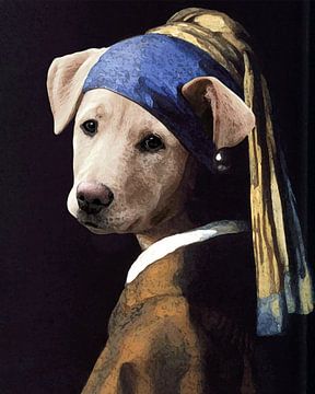 The bitch with the pearl earring by Mad Dog Art