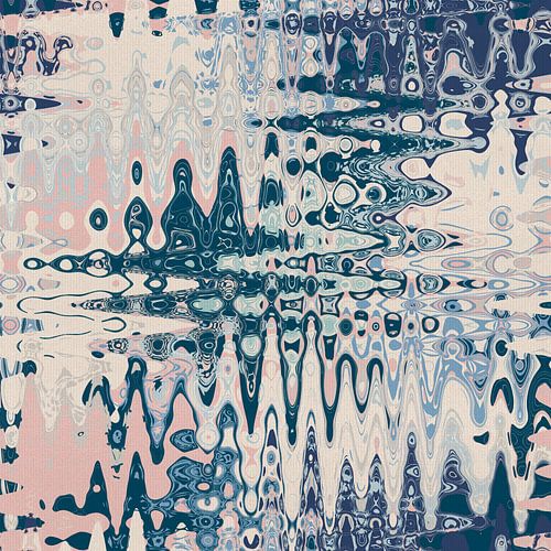 70s abstract patroon in retrostijl in koele pastelkleuren