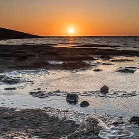 Coucher de soleil Wierum Friesland Wadden sur Waterpieper Fotografie