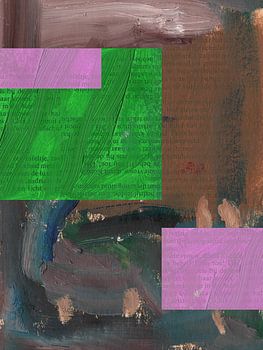 Abstraktes Kunstwerk auf altem Papier