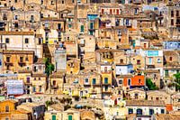Colorful city view of Modica in Sicily, Italy.