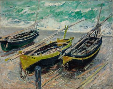 Drie vissersboten, Claude Monet