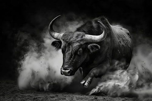 Majestic buffalo - pure black and white drama