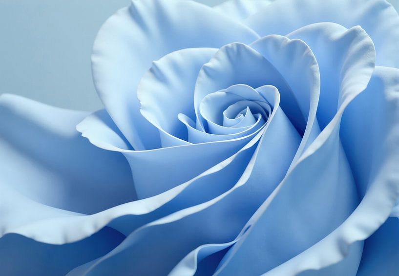 Close-up of Light Blue Rose Petals by Markus Gann