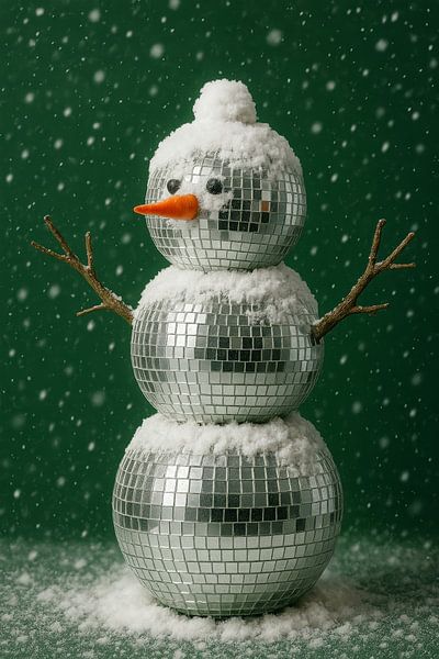 Disco Snowman by But First Framing