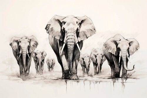 Troupeau d'éléphants