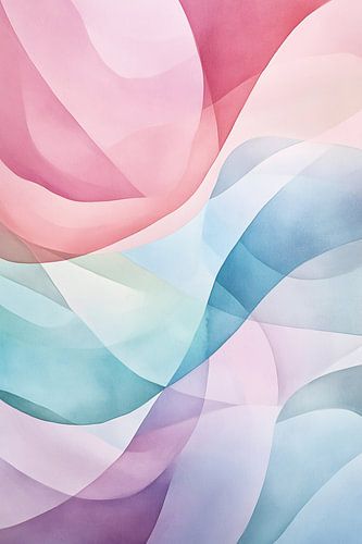 Zachte abstracte pastelkleuren kunst