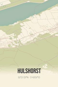 Vintage landkaart van Hulshorst (Gelderland) van Rezona