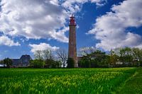 A view of the Fluegge lighthouse in the south-west of the island of Fehmarn
