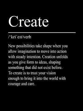 Create Definition - Black by WordsThatInspire