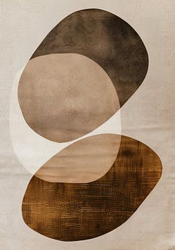 Scandinavisch kunstwerk natuurlijk linnen van Modern Collection