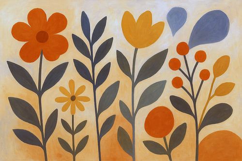 Decoratieve bloemen illustratie.