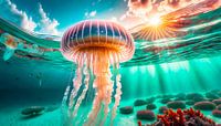 Jellyfish in the sea by Mustafa Kurnaz thumbnail