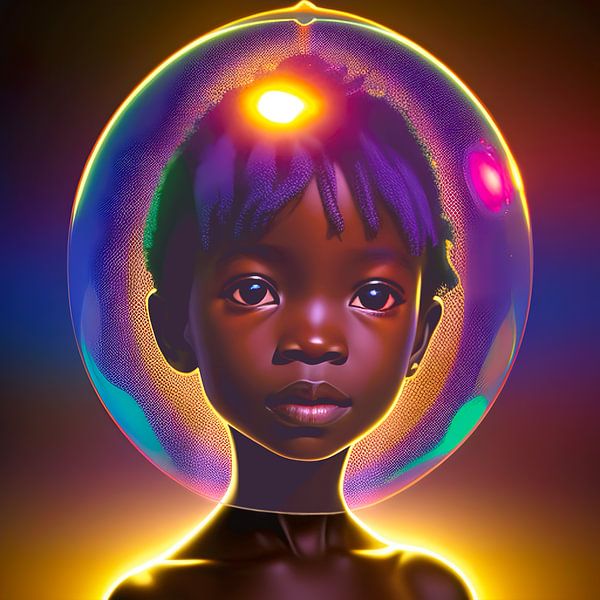 Portrait futuriste Garçon africain 3 par All Africa
