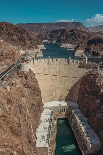 Hoover Dam op de grens tussen de Amerikaanse staten Nevada en Arizona