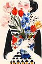 vrouwelijke schoonheid met bloemen van haroulita thumbnail
