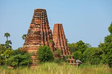 De tempels van Ava in Myanmar van Roland Brack
