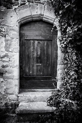 Frankrijk | Oude franse deur in Zwart Wit | Reisfotografie