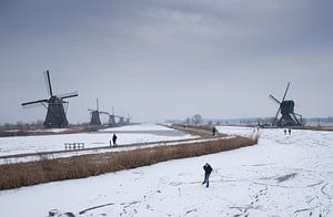 schaatsen langs de molens sur Chris van Es