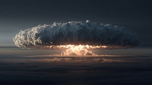 Panorama einer Wasserstoffexplosion (H-Bombe)
