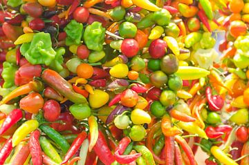 Kleurrijke pepers van Mark Bolijn
