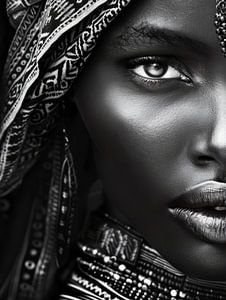 Porträt, Nahaufnahme einer jungen afrikanischen Frau