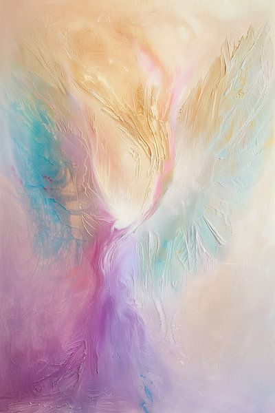 Hemels silhouet in pastelkleuren van artefacti