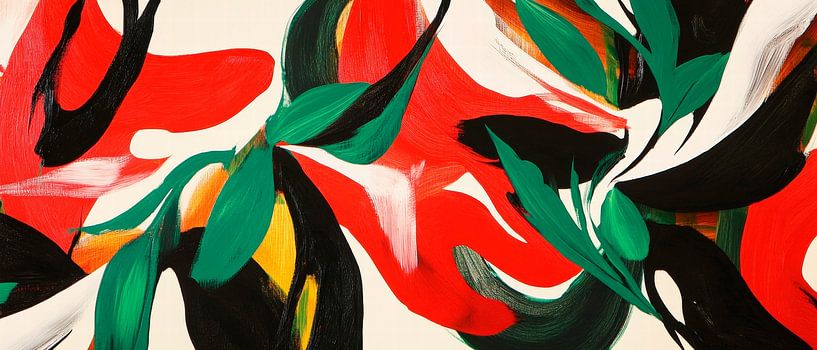 Abstracte kleurencompositie - levendig en dynamisch van Poster Art Shop