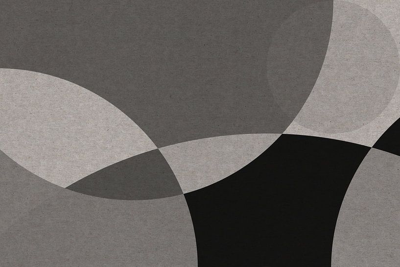 Scandinavian Zen: Grey Circle Abstraction I by Dina Dankers