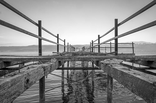 Dilapidated scaffolding