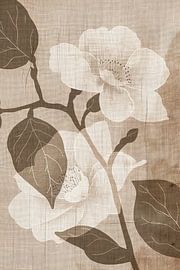 Bloemenschilderij Sepia van Modern Collection