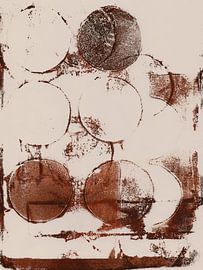 Terra and cream. Minimalist abstract art. Reflections. by Dina Dankers