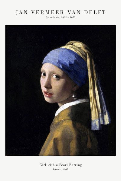 Jan Vermeer - La jeune fille à la boucle d'oreille en perle par Old Masters