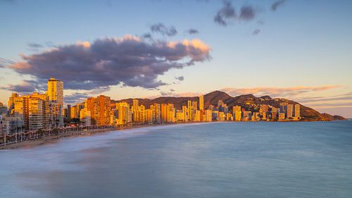 Zonsondergang in Benidorm, Spanje