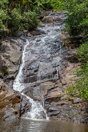 Waterfall on the Seychelles island Mahé