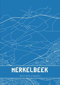Blaupause | Karte | Merkelbeek (Limburg) von Rezona