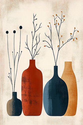 Vase composition in Earth Tones no.6
