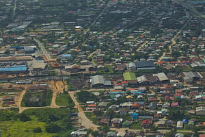 Paramaribo aus der Luft.