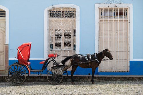 Paard en wagen in Trinidad (Cuba)