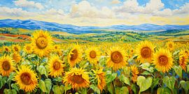 Sommer-Sonnenblumen in Südfrankreich von Whale & Sons