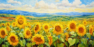 Sommer-Sonnenblumen in Südfrankreich von Whale & Sons