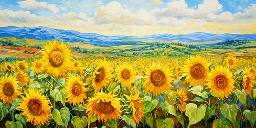 Zomerse Zonnebloemen in Zuid Frankrijk